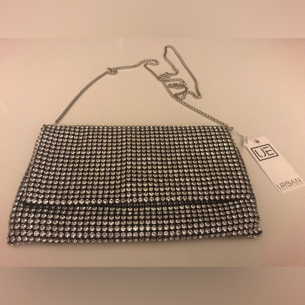 Rhinestone evening bag.